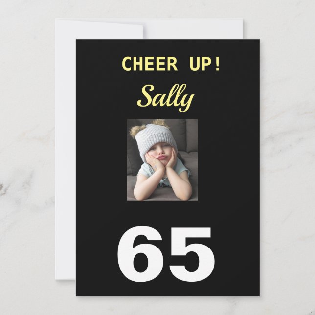 Cheer Up! 65. Happy Birthday Funny Grumpy Girl (Vorderseite)