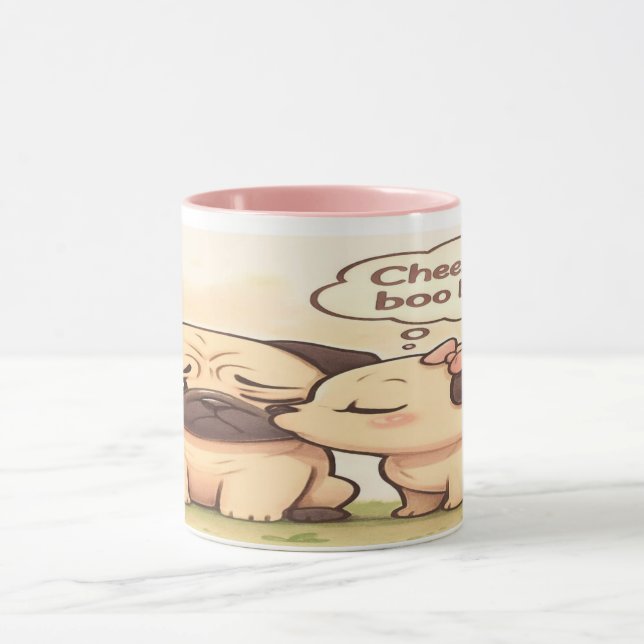 Cheer Up Boo Boo: Cute Pug Mug Tasse (Zentrum)