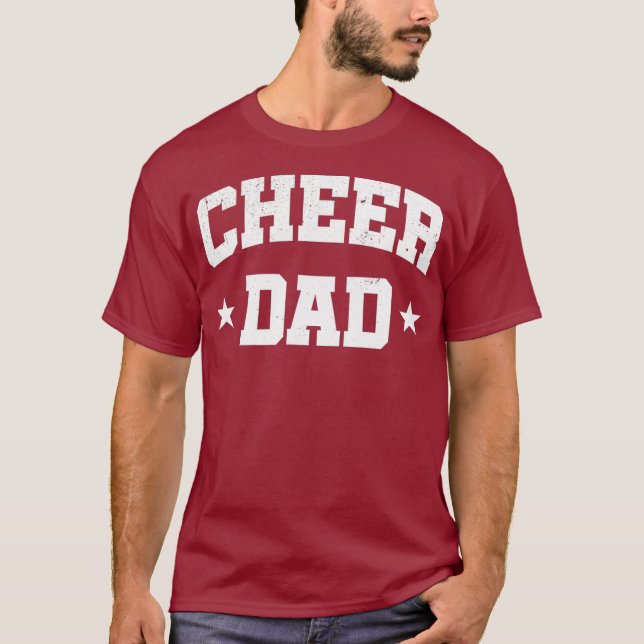 Cheer Vater Funny Cheerleader Fathers Day T-Shirt (Vorderseite)