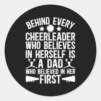 Cheer Vater glaubte Cheerleader Pater Cheerle Runder Aufkleber