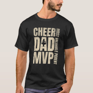 Cheer Vater MVP Cheerleader Vatertag Cheerleade T-Shirt