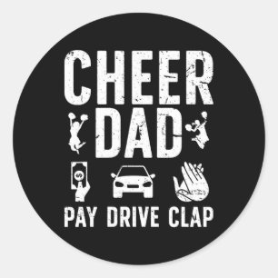 Cheer Vater Pay Drive Klatschen Vater Von Einer Ch Runder Aufkleber