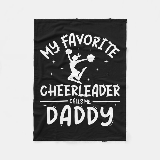 Cheer Vater Shirt Pride Vathers Day Männer Fleecedecke (Vorderseite)