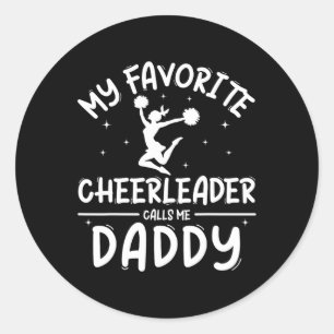 Cheer Vater Shirt Pride Vathers Day Männer Runder Aufkleber