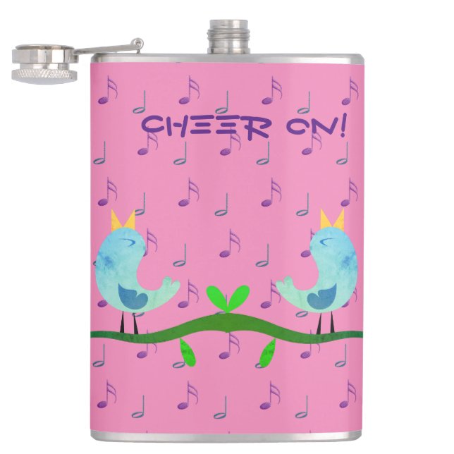 Cheer Vinyl Wrapped Flask Flachmann (Geöffnet)