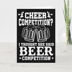 Cheer-Wettbewerb Bier Lustige Cheerleader-Mutter-V Karte