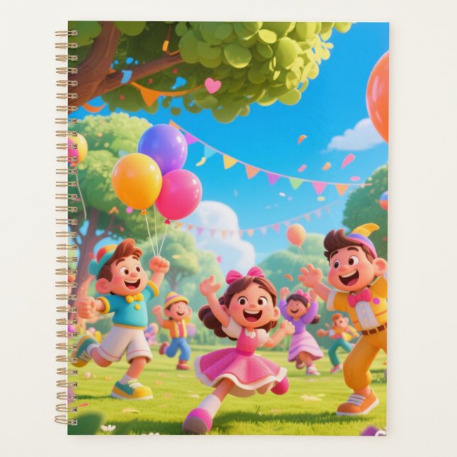 🎈 Cheerful Adventure Daily Planner | Fun for Kids Planer (Vorderseite)