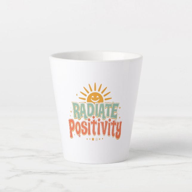 Cheerful and Motivational Sunny Saying Milchtasse (Vorderseite)