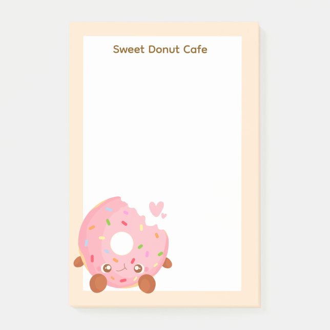Cheerful Donut With Sprinkles Post-it Klebezettel (Vorderseite)