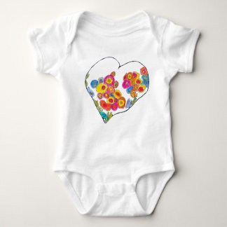 Cheerful Heart by Lydia's Art Sangria Baby Strampler