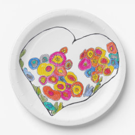 Cheerful Heart by Lydia's Art Sangria Pappteller