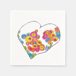 Cheerful Heart by Lydia's Art Sangria Serviette