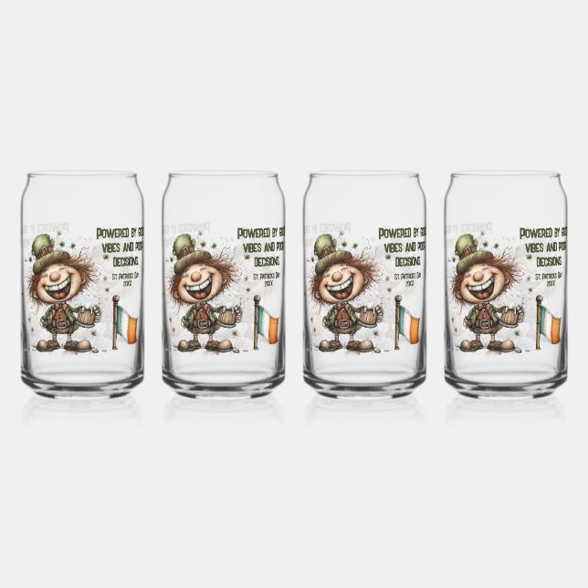 Cheerful St. Patrick’s Day Leprechaun Art Dosenglas (Vorderseite)