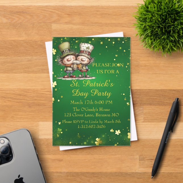 Cheerful St. Patrick’s Day Party Invitation  Acryleinladungen (Insitu (Einladungskarte))