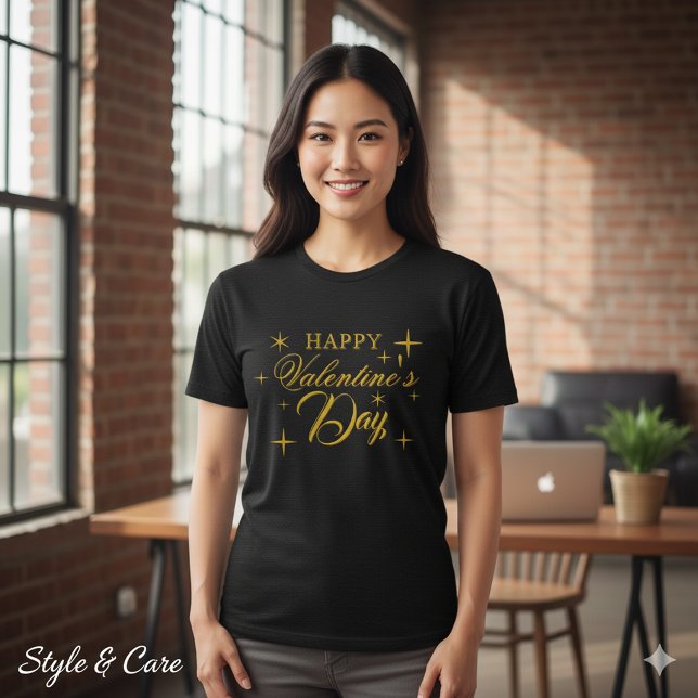 Cheerful Valentines Day Graphic Tri Blend Shirt De (Cheerful Valentines Day Graphic Tri Blend Shirt Design)