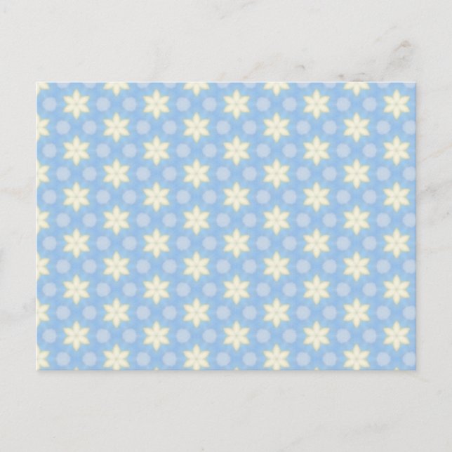 Cheerful Yellow Star Pattern Postcard Postkarte (Vorderseite)