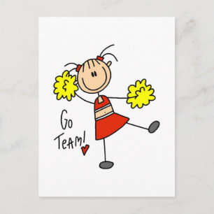Cheering Go Team Tshirts und Geschenke Postkarte