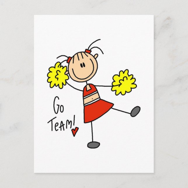 Cheering Go Team Tshirts und Geschenke Postkarte (Vorderseite)
