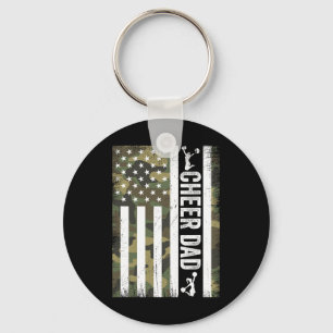 Cheerlead Vater Camouflage American Flag Fathers D Schlüsselanhänger