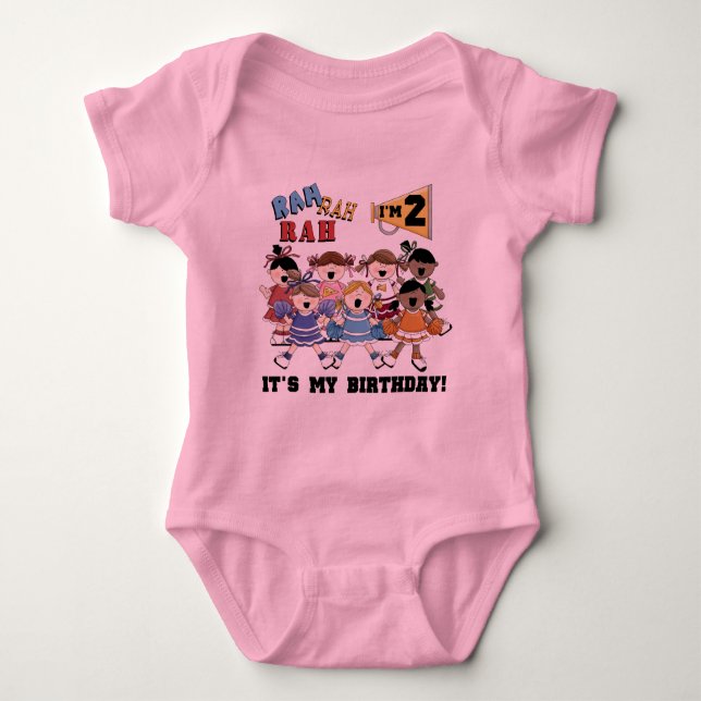 Cheerleader 2. Geburtstagsgeschenke Baby Strampler (Vorderseite)