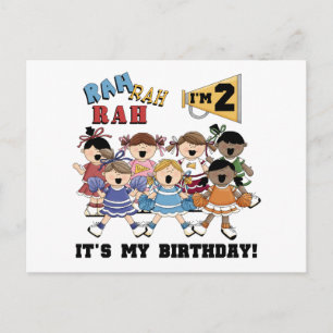 Cheerleader 2. Geburtstagsgeschenke Postkarte