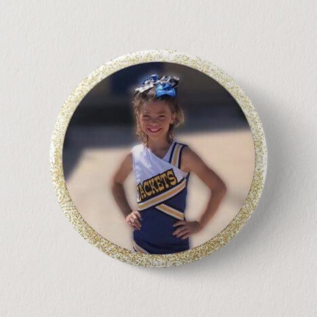 Cheerleader addieren Foto Button (Vorderseite)