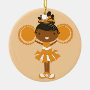 Cheerleader-Andenken-Verzierung KRW orange Keramik Ornament