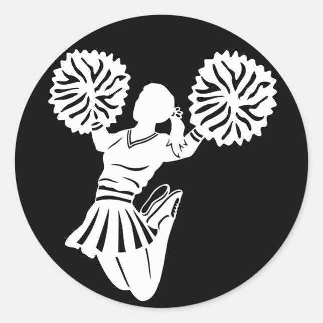 Cheerleader-Aufkleber Runder Aufkleber (Vorderseite)