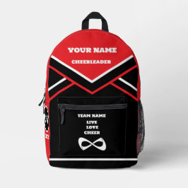 CHEERLEADER BACKPACK LIVE LIEBE CHEER rot Bedruckter Rucksack