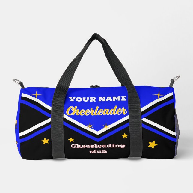 cheerleader bag, personalize blue, white & black  duffle bag (Vorderseite)