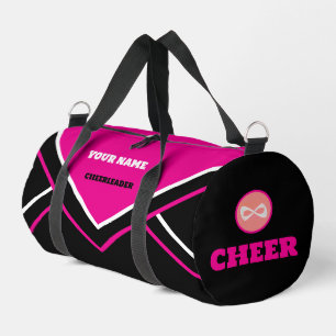 Cheerleader-Beutel, Rose pink weiß & schwarz Duffle Bag