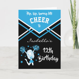 Cheerleader Birthday - Baby Blue Karte