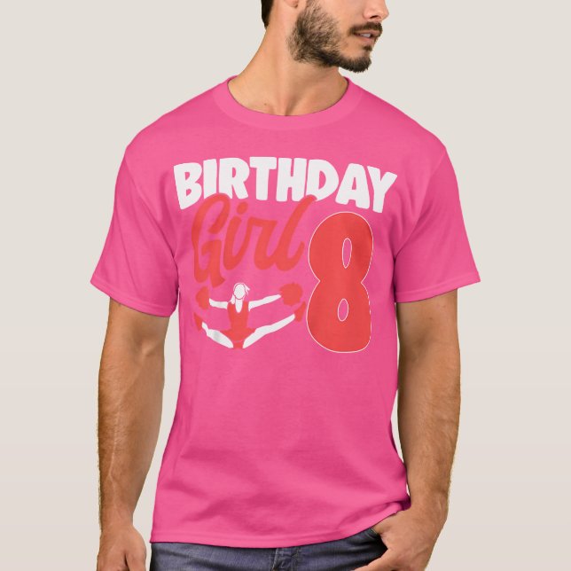Cheerleader Birthday Cheer Girl Cute Cheerleading  T-Shirt (Vorderseite)