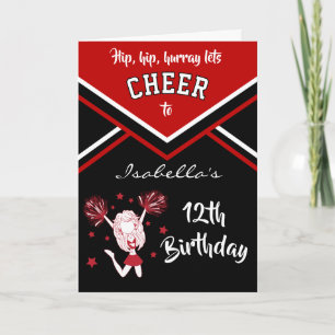 Cheerleader Birthday - Heimwerkername und Alter -  Karte