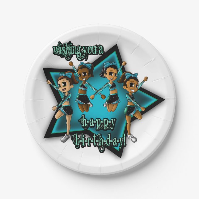 Cheerleader Birthday Pappteller (Vorderseite)