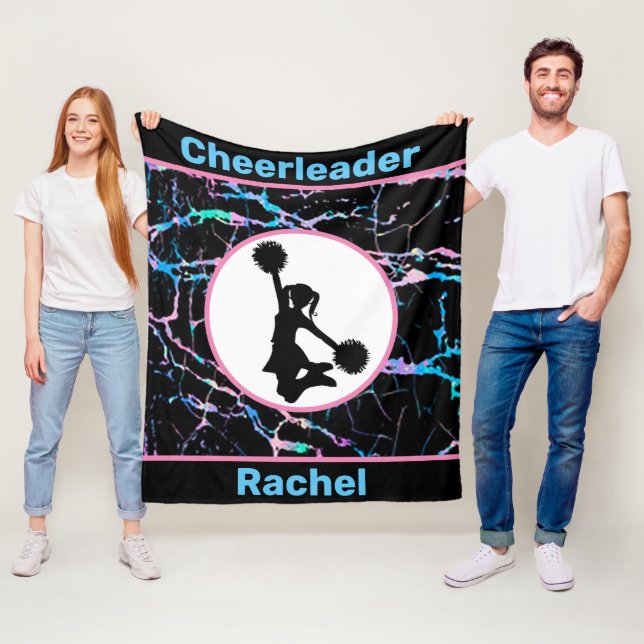 Cheerleader Black Abstrakt Fleece Blanket (Beispiel)