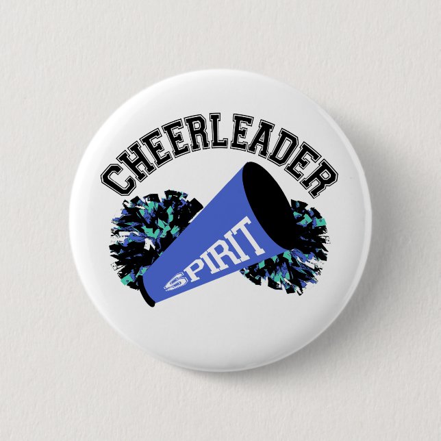 Cheerleader Blue Button (Vorderseite)