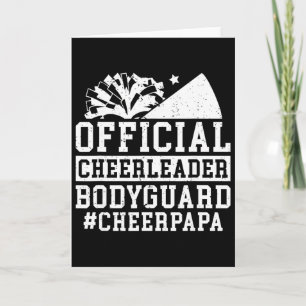 Cheerleader Bodyguard Cheer Papa einer Cheerleader Karte