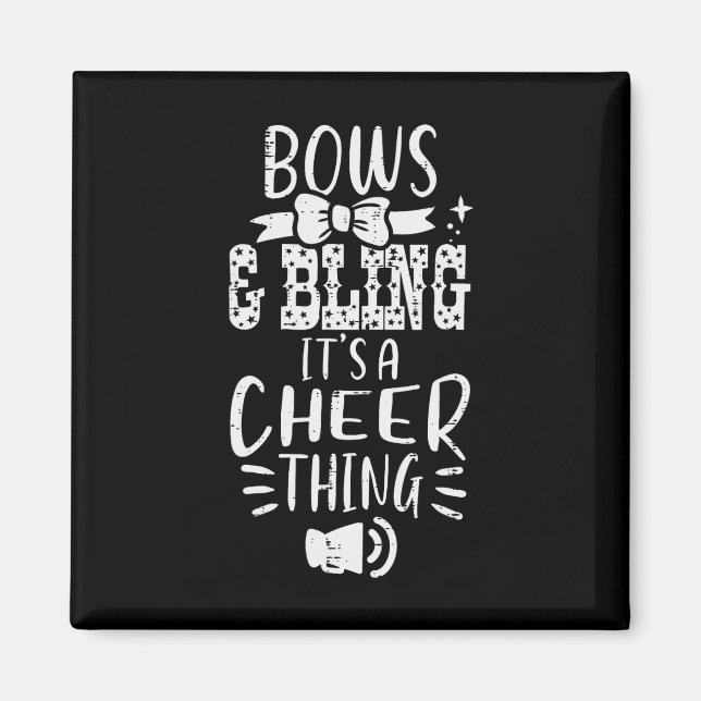 Cheerleader-Bögen Glanz-Cheer-Ding Cheerleading-Fr Magnet (Vorne)