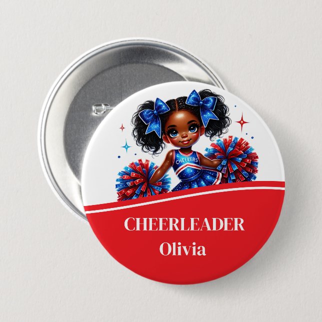 Cheerleader Button Button (Vorne & Hinten)