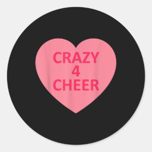 Cheerleader - Candy I Liebe HerzValentine Runder Aufkleber