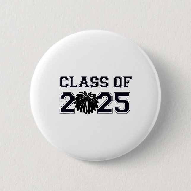 Cheerleader Cheer Cl of 2025 Abschluss Gra Button (Vorderseite)