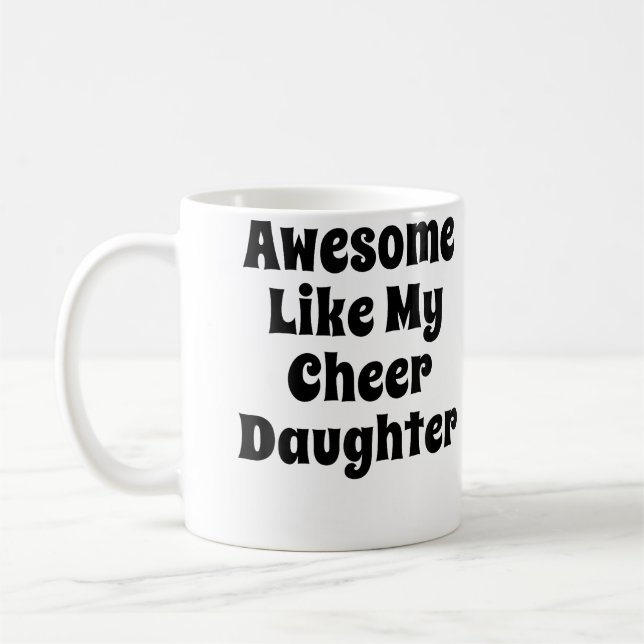 Cheerleader Cheer Dad Mom Cheerleading Kaffeetasse (Links)
