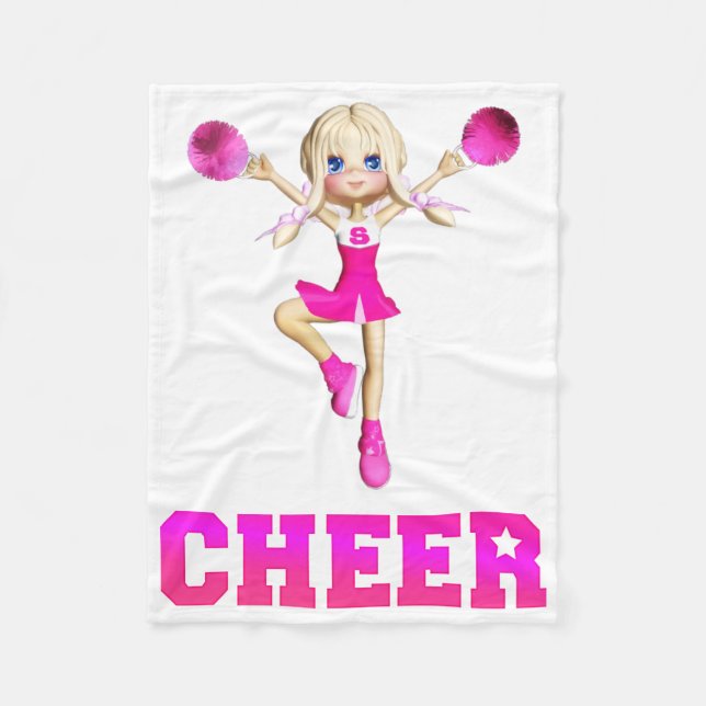 Cheerleader Cheer Fleece Blanket (Vorderseite)