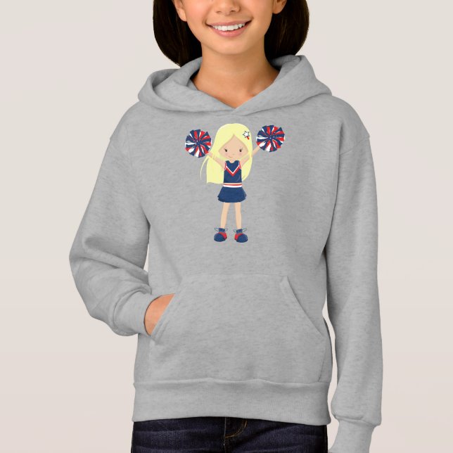 Cheerleader, Cheerleader, Niedliches Mädchen, Blon Hoodie (Vorderseite)