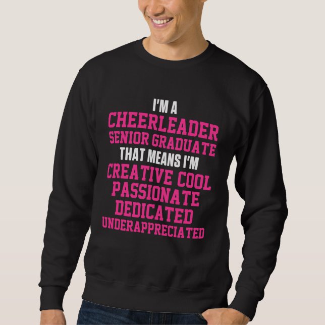 Cheerleader Cheerleading Cheering Senior Graduatio Sweatshirt (Vorderseite)
