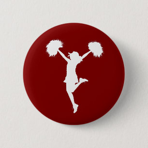 Cheerleader-Cheerleading Kontur-Kunst durch Al Rio Button