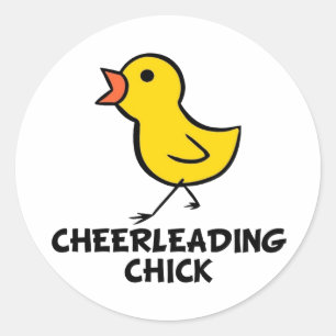Cheerleader Chick Sticker