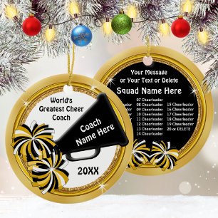 Cheerleader Coach Geschenkideen, Personalisiert Keramik Ornament