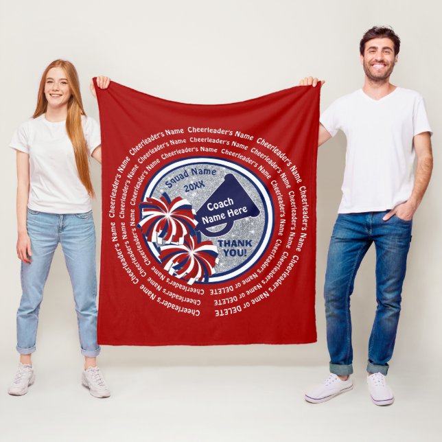 Cheerleader Coach Geschenkideen Red White Blue Che Fleecedecke (Beispiel)